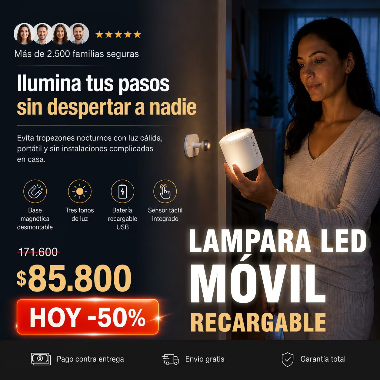 LAMPARA LED MÓVIL Recargable