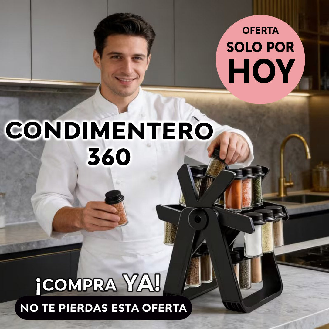 CONDIMENTERO 360 -  Practico dispensador de especias