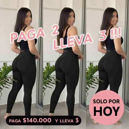 LEGGINS PUSH UP- RESALTA TU FIGURA - Talla Única (S/M/L)