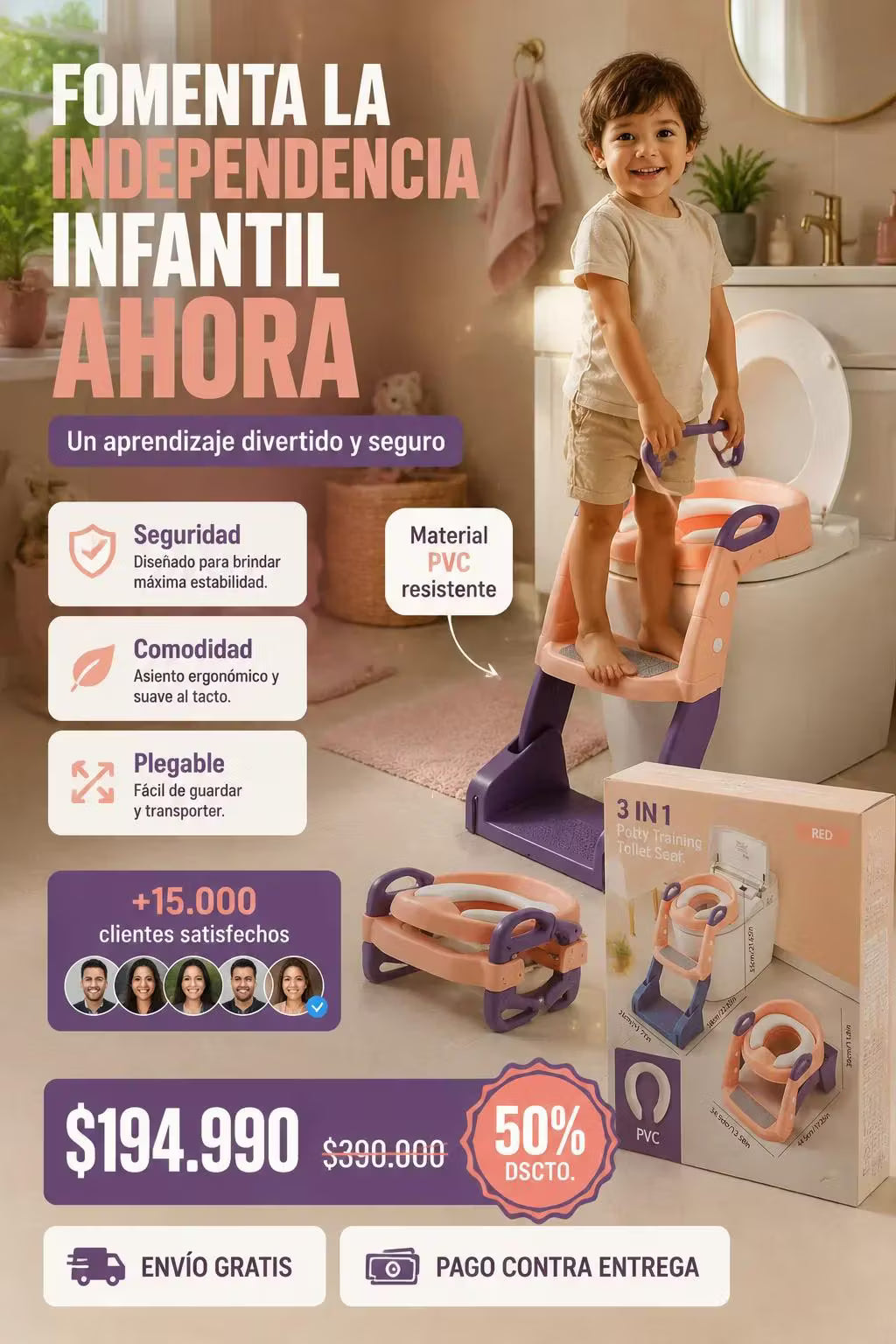 Escalera Entrenamiento 3en1 Bebe